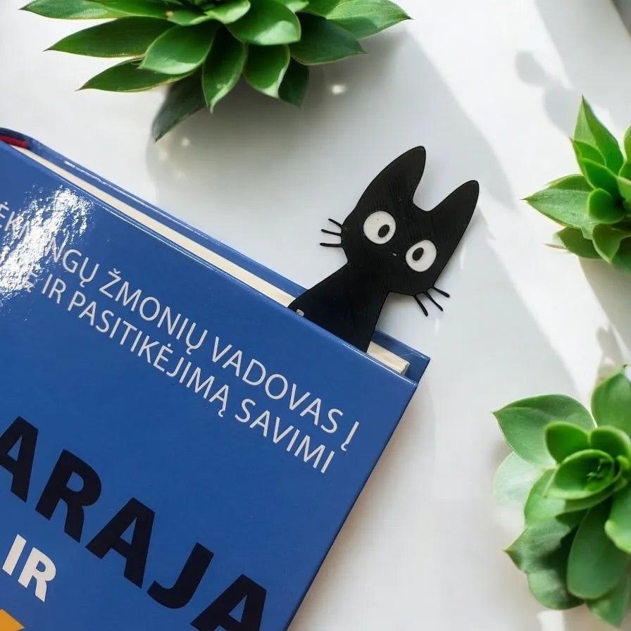 Marcapáginas Gato Negro – Impreso en 3D