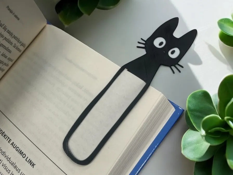 Marcapáginas Gato Negro – Impreso en 3D
